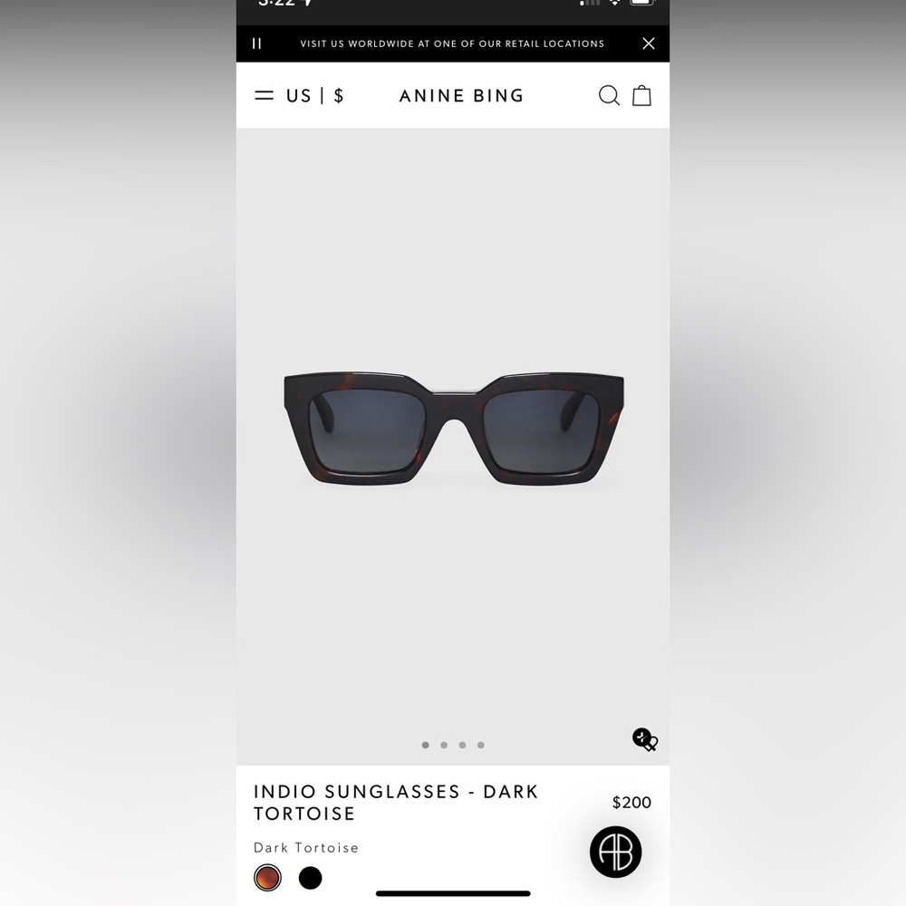 Anine Bing Indio Sunglasses - Dark Tortoise 🤎 - Picture 2 of 14